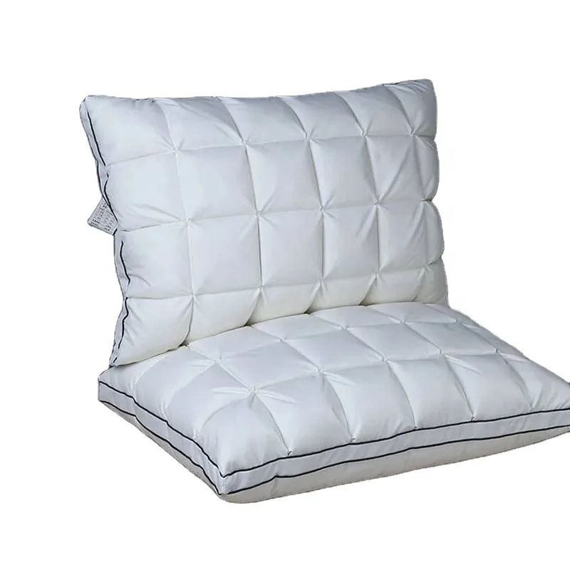 Custom wholesale Hotel White Pillows Sleeping Pillow PP Cotton Bed Pillow Soft Hypoallergenic Queen and King Size