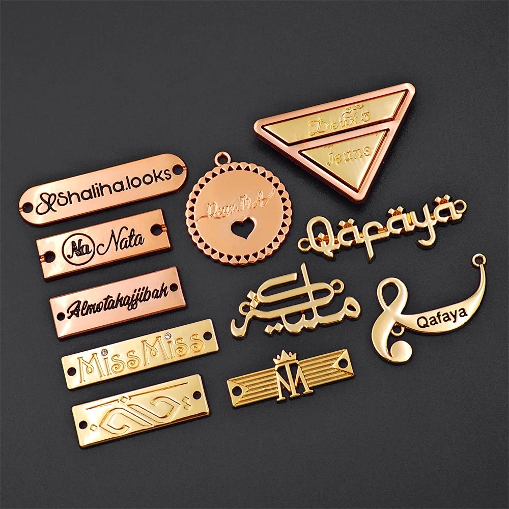 Wholesale handbags bag hardware accessories metal tags metal bags handbag label custom metal logo for bag custom