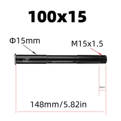 Bicycle Wheel Fork Axle Front Rear Thru Axle Adapter for Road Moutain Bike  QR100x15 QR110X15 For ROCKSHOX Fork  148 158mm lengt