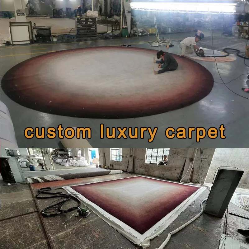 Custom Premium Wool Carpets Hand Tufted for Living Room Elegance