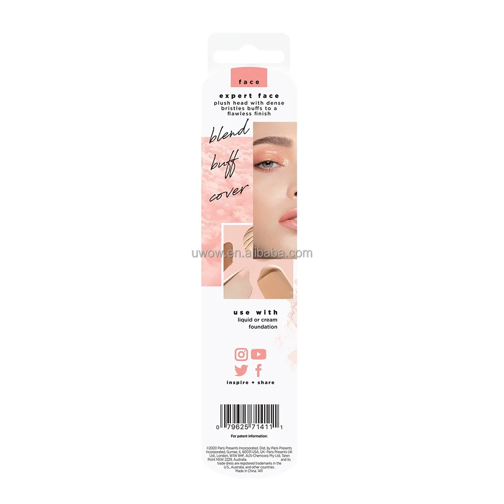 Real Technique 1411 2024 New Brand Expert Face Rose Gold Biodegradable Travel Size Bling Kabuki Foundation Single Makeup Brushes