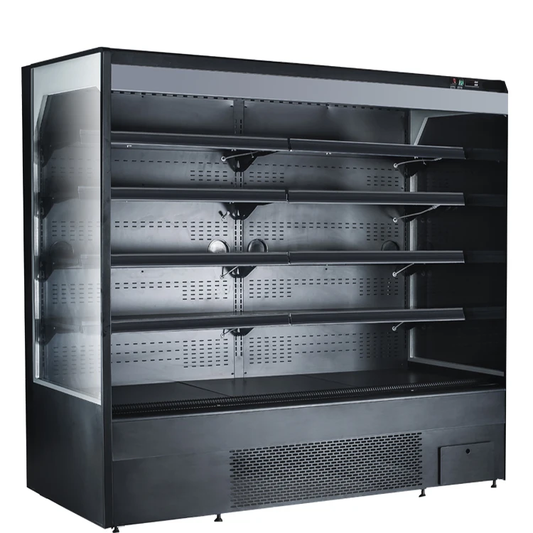 vertical upright type multideck open display chiller supermarket