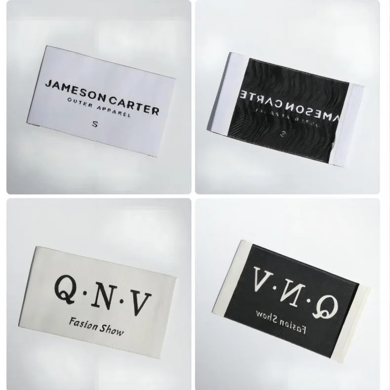 Woven mark creative high quality labels decorative fabric labels clothing accessories small MOQ logo customized collar label