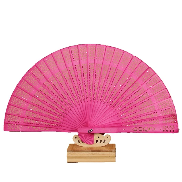  Персонализированные ручные вентиляторы для foldinga по запросу клиента с деревянными ребрами