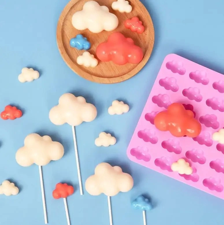 New 2023 silicone baking mold 36 cavities cloud candy chocolate ice cube maker family party 3D DIY handmade caramel Gummy