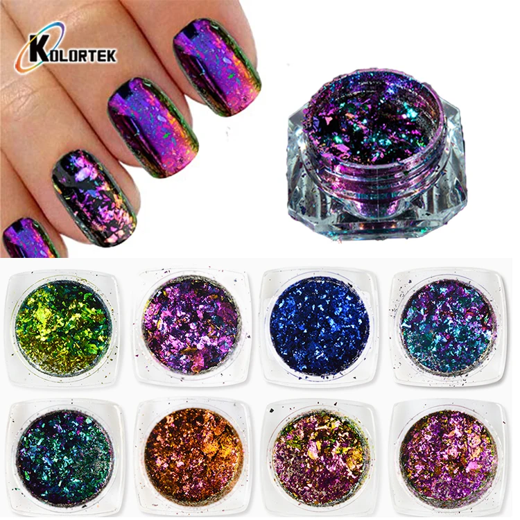 Cosmetic chameleon flakes color shifting effect nail chrome flakes,Chameleon holographic flakes