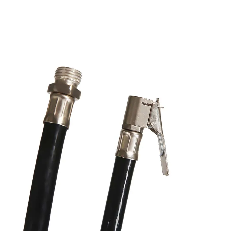 Motorcycle Bicycle Car Flexible Clip-on Air Tyre Tire Chuck Inflator Hose Tool