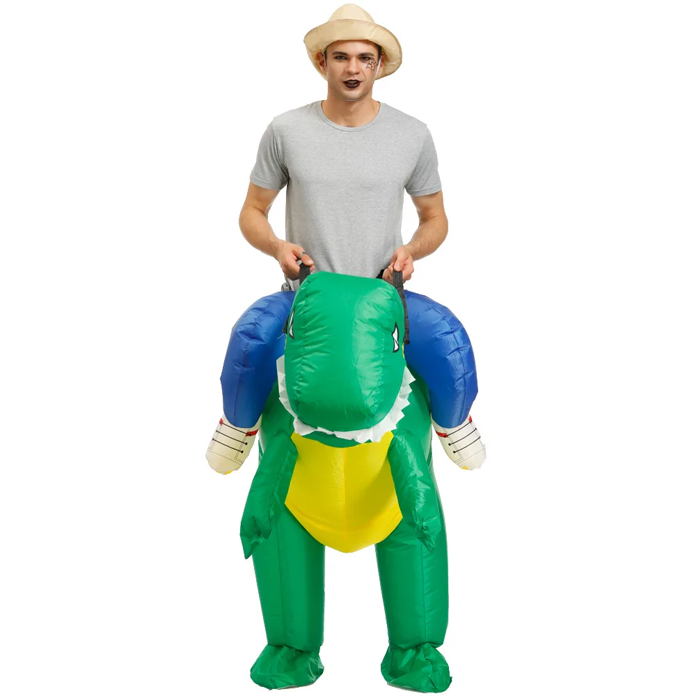 Wholesale Halloween Carnival ride on cartoon inflatable Christmas chook Santa teddy bear wrestlers dinosaur party costume