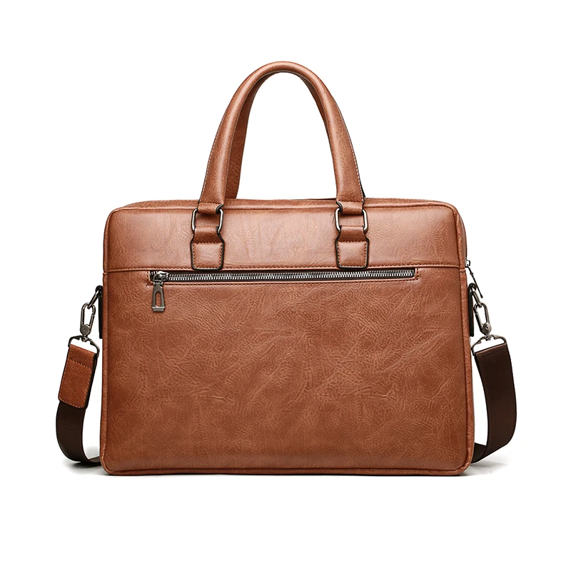 New arrival cmultifunction fashion business luxury PU man messenger vintage leather laptop bag