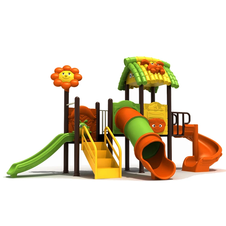 Color Kindergarten Playground Toys Children Plastic Play House With Slide big outdoor playground equipment for children