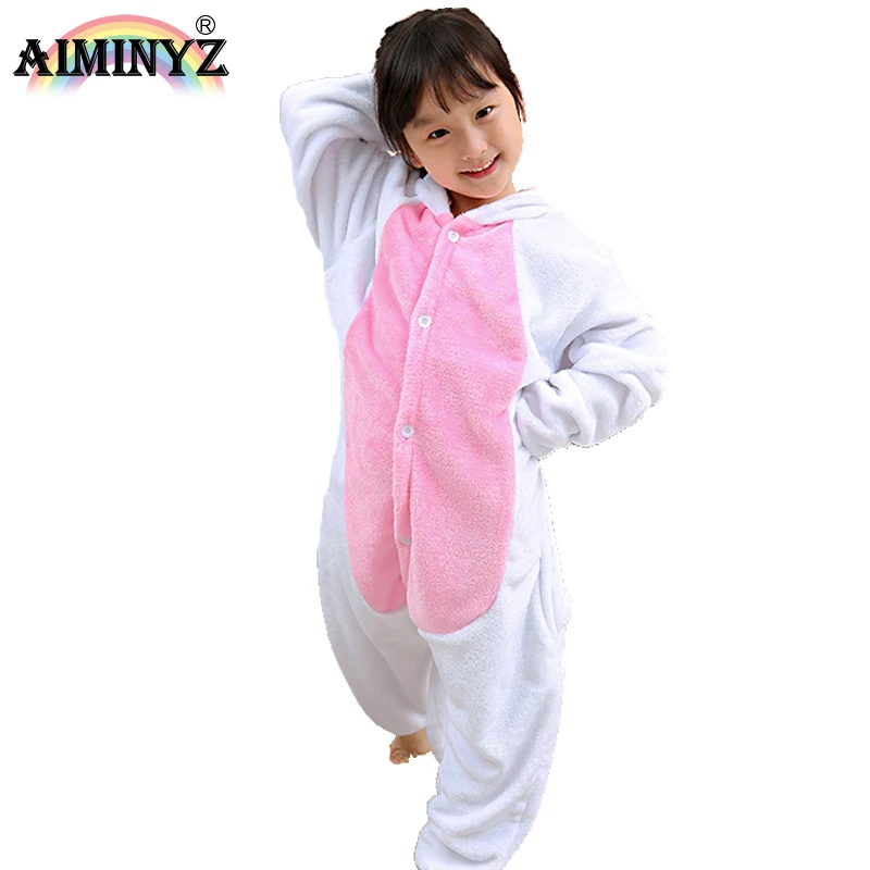 AIMINYZ ODM/OEM New Product Women Cartoon Flannel Onesie Pajamas Customize Loose Winter Warm Sleepwear Child Cute Home Clothes