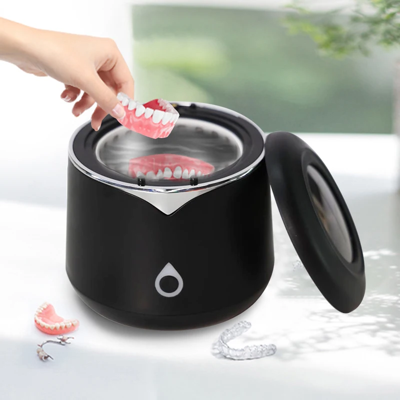 200ML 45KHZ Four Uv Light Portable Household Jewelry Tooth Denture Aligner Cleaner Dental Pod Ultrasonic Retainer Cleaner
