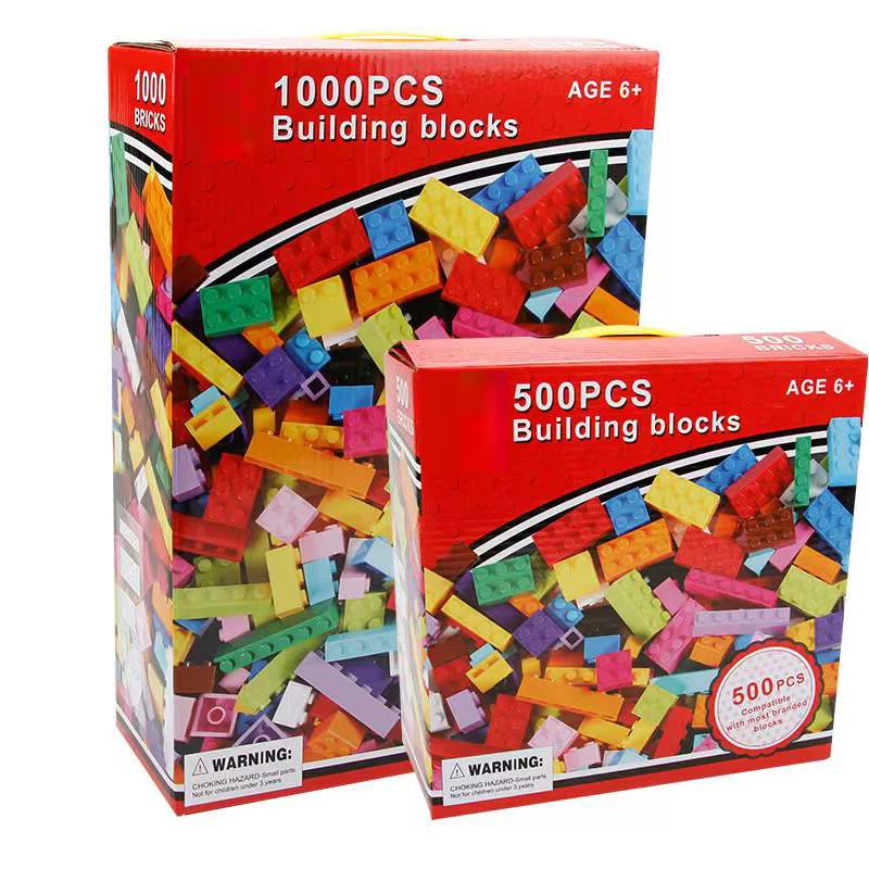 Wholesale Price Classic Bulk Building Blocks Educational Creative Diy Model Bricks Toys with Color Box