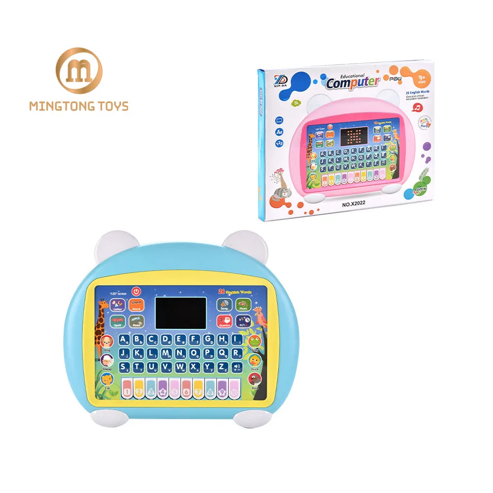 Children Preschool Education Toy Cartoon Led Screen Computer Multifunction English Intelligent Kids Laptop Learning Machine