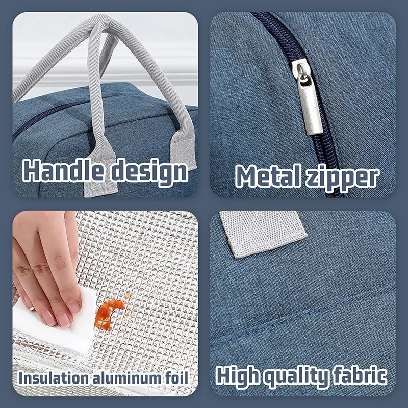 Should Strap Handle Cooler Bag Portable Food Bag for Women Work Student Thermal Lunch Box Bag