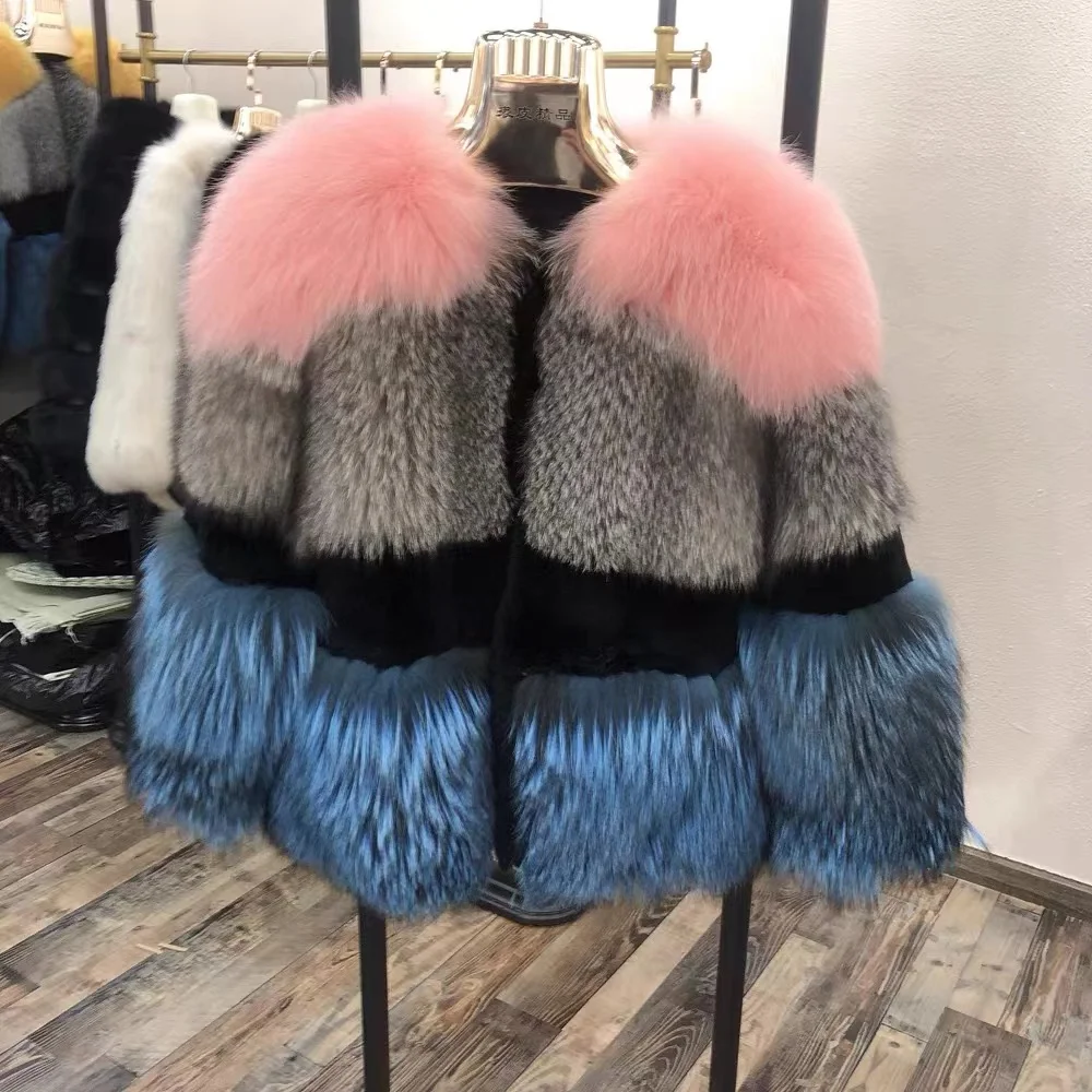 Custom New  Fluffy Coat Winter Warm Overcoats OEM 2023 Short Style Colorful Fur plus size Coat For Women