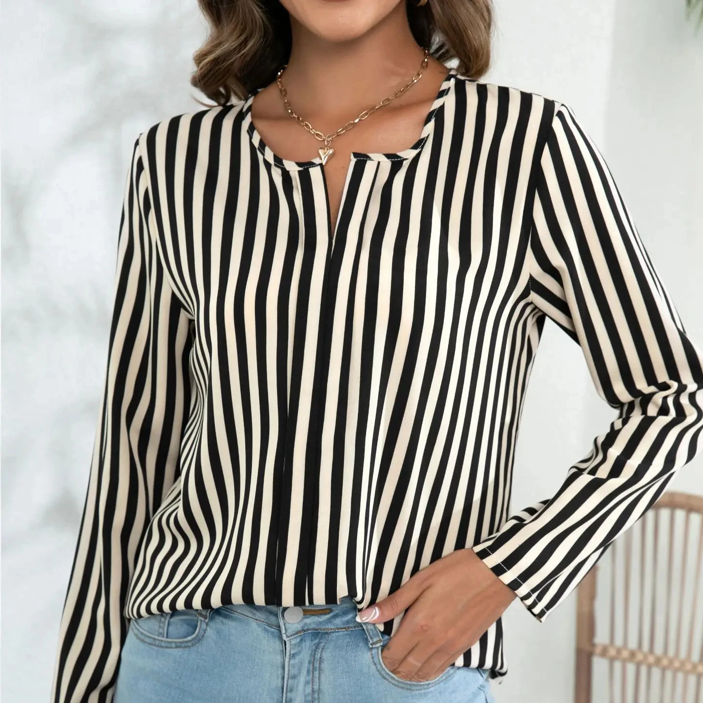 New Western Long Sleeve High Visibility Satin Shirt For Woman