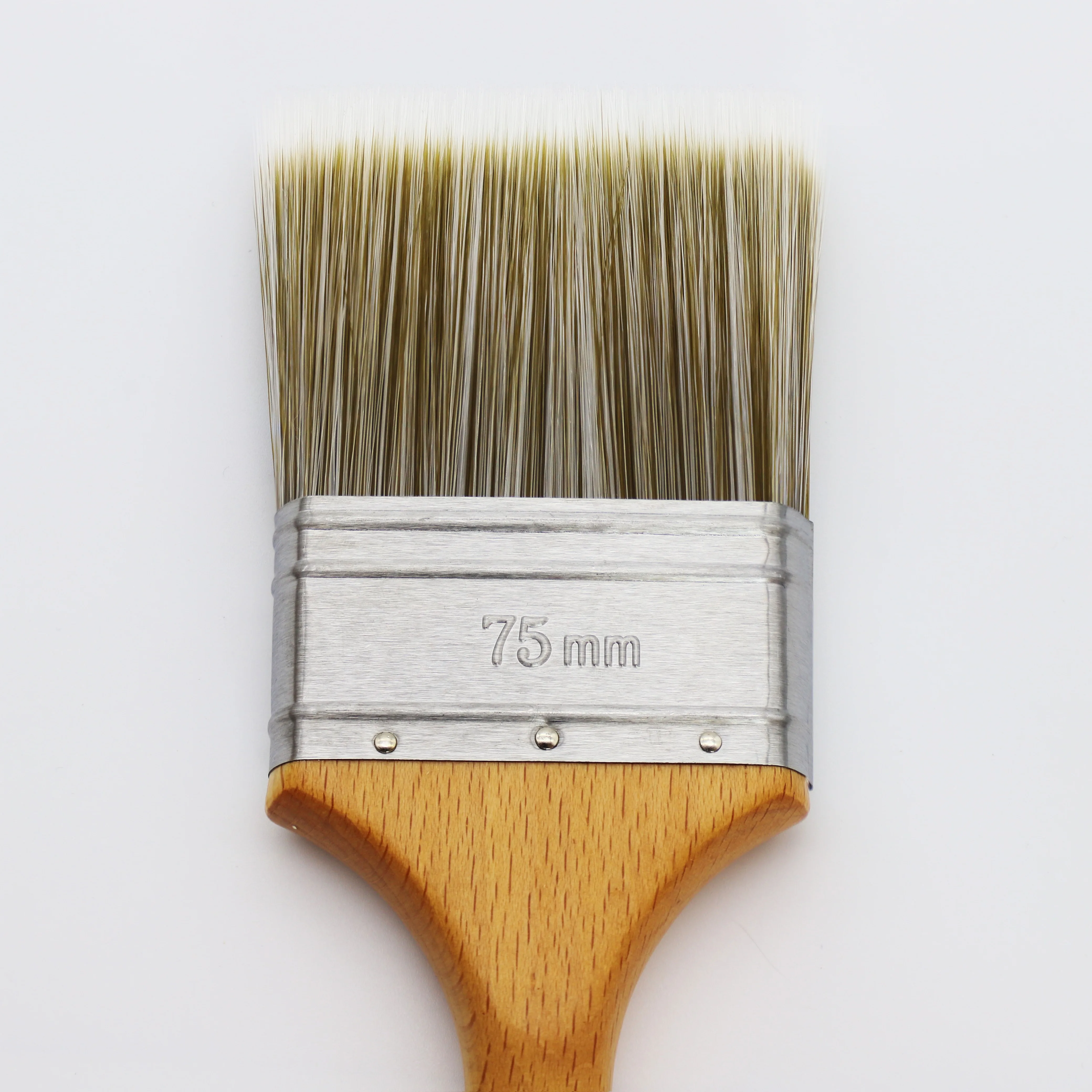 Promotional Wholesale durable bristle-mix recycled metal ferrule chunky bamboo handle paint brush