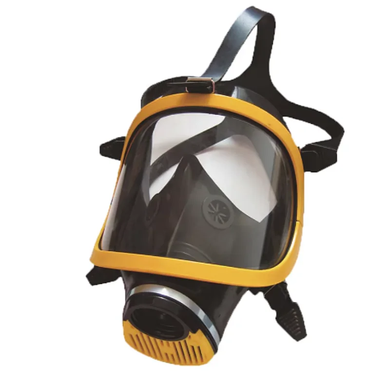 Industrial Grade Anti-toxic, Anti-gas, Chemical Respirator Black Silicone CE Full Face Gas Mask Fast Delivery OEM/ODM 12boxes