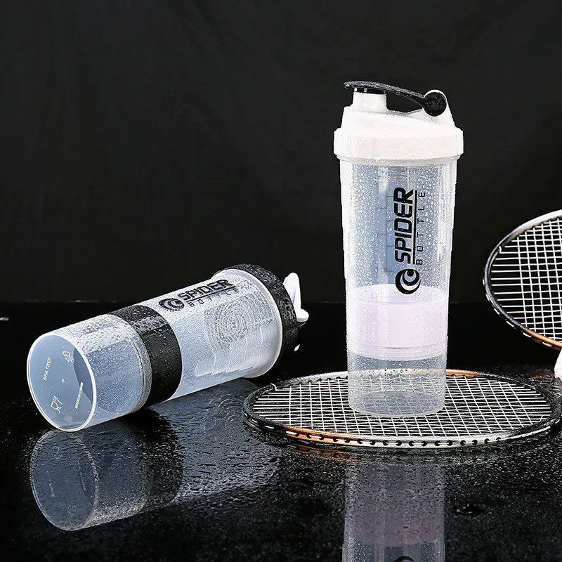 Custom logo protein shaker bottle BPA free gym shaker with SS304 mixing ball