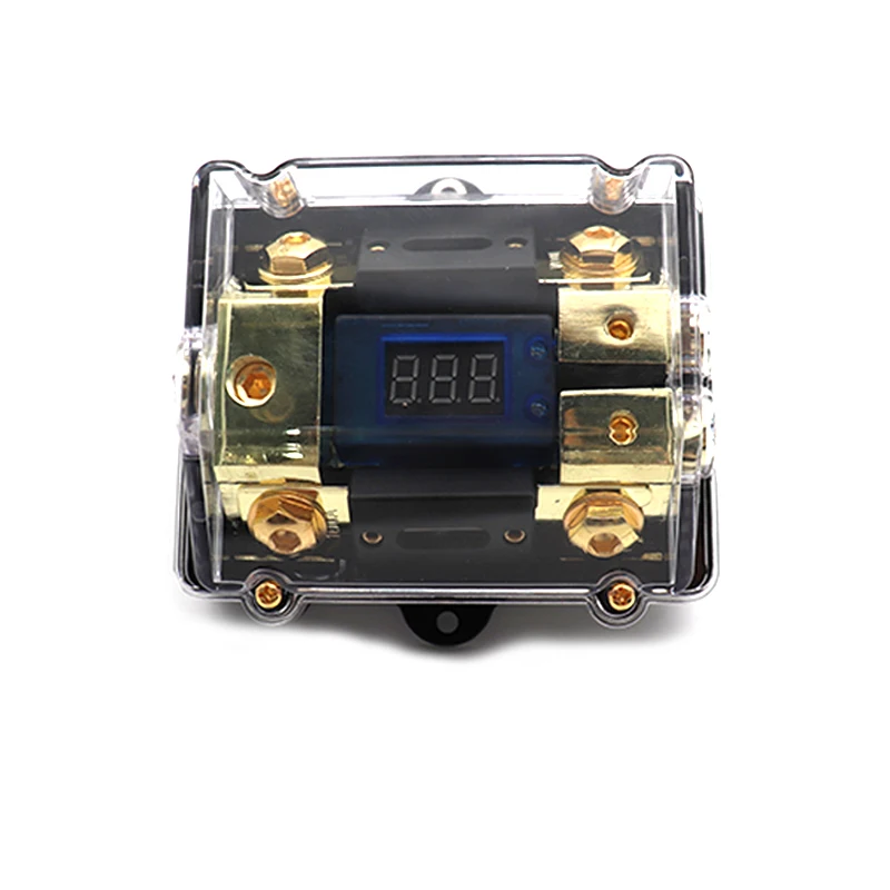 Car audio power transparent fuse holder stereo distribution block with led display 100A