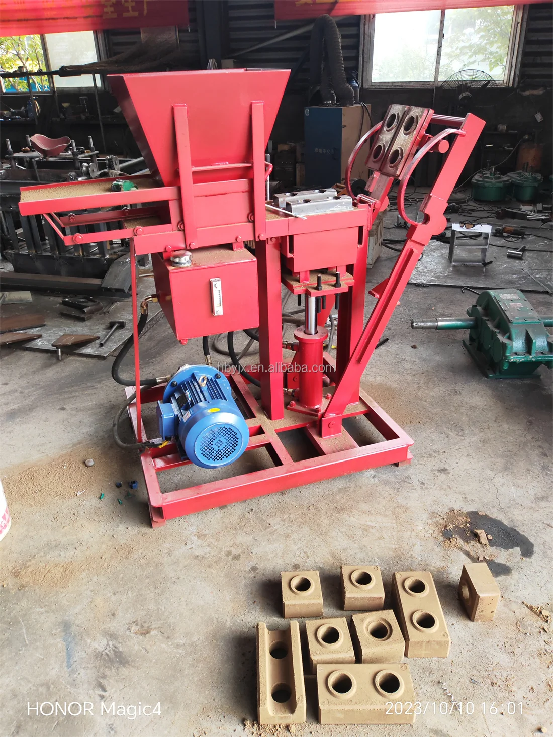 automatic clay brick cutter machine with block cutter HBY2-15 Interlocking brick block making machine price factory