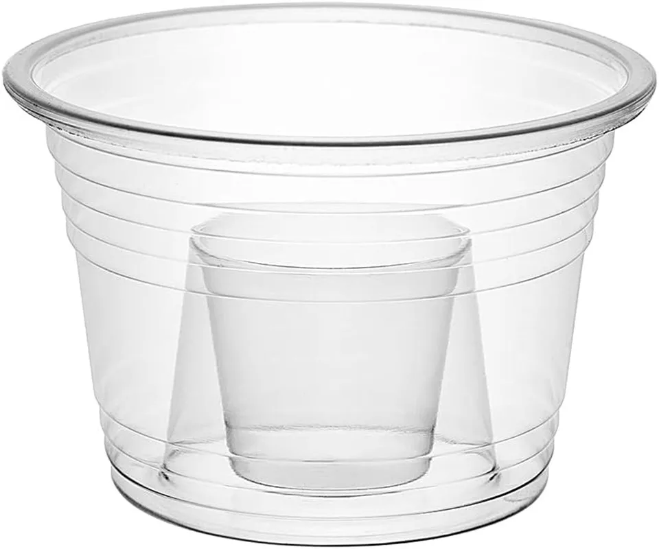 Disposable Party Essentials Plastic Bomber Cups, Clear Jager Bomb Shot Glasses, Power Jagerbombs  Shot Cup