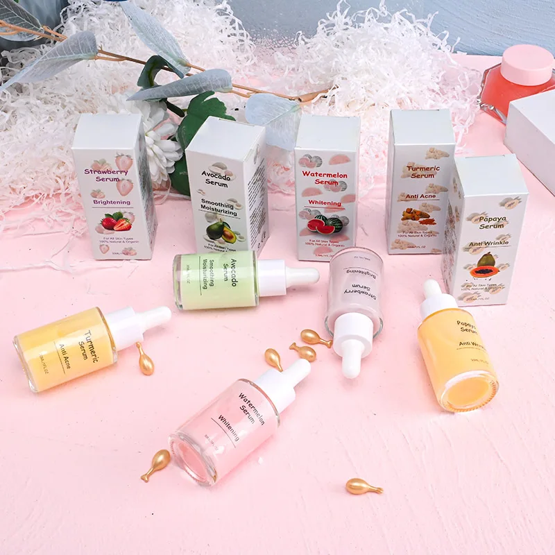 Hot Sell Custom NO LOGO 30ML Natural Organic Fruit Extract Moisturizing Whitening Milk Facial Serum For All Type Skin