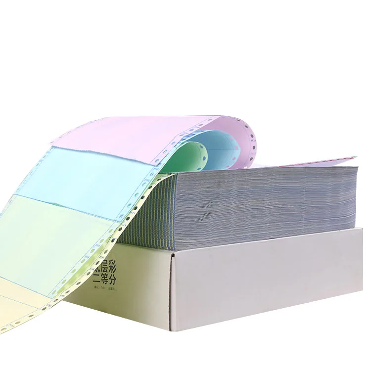 
Brand Logo Printed Multilayer Needle Printer Ncr Continuous computer paper Carbonless Paper 