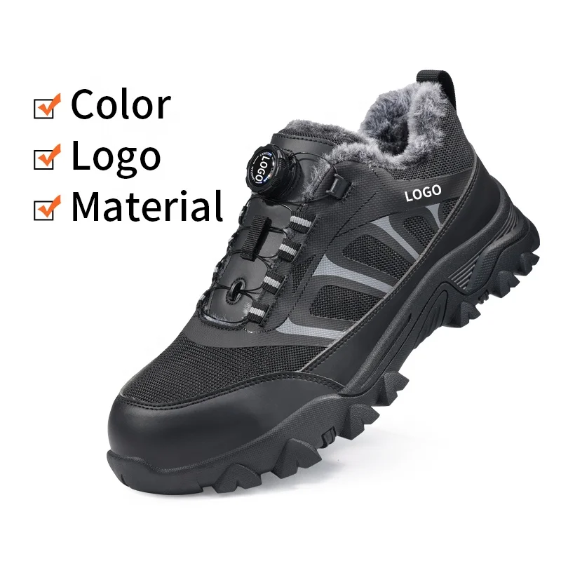 LANGTAN Anti-static safety shoes Winter Steel toe Industrial Smart buckle safety shoes for men