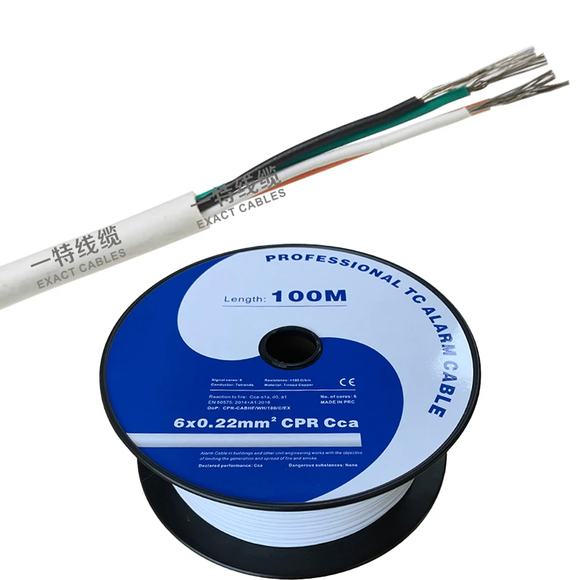 CCA/TC/BC/TCCA Stranded 2X0.50+16X0.22 Composite CPR Cca, s1, d1 Alarm Cable Communication Cable