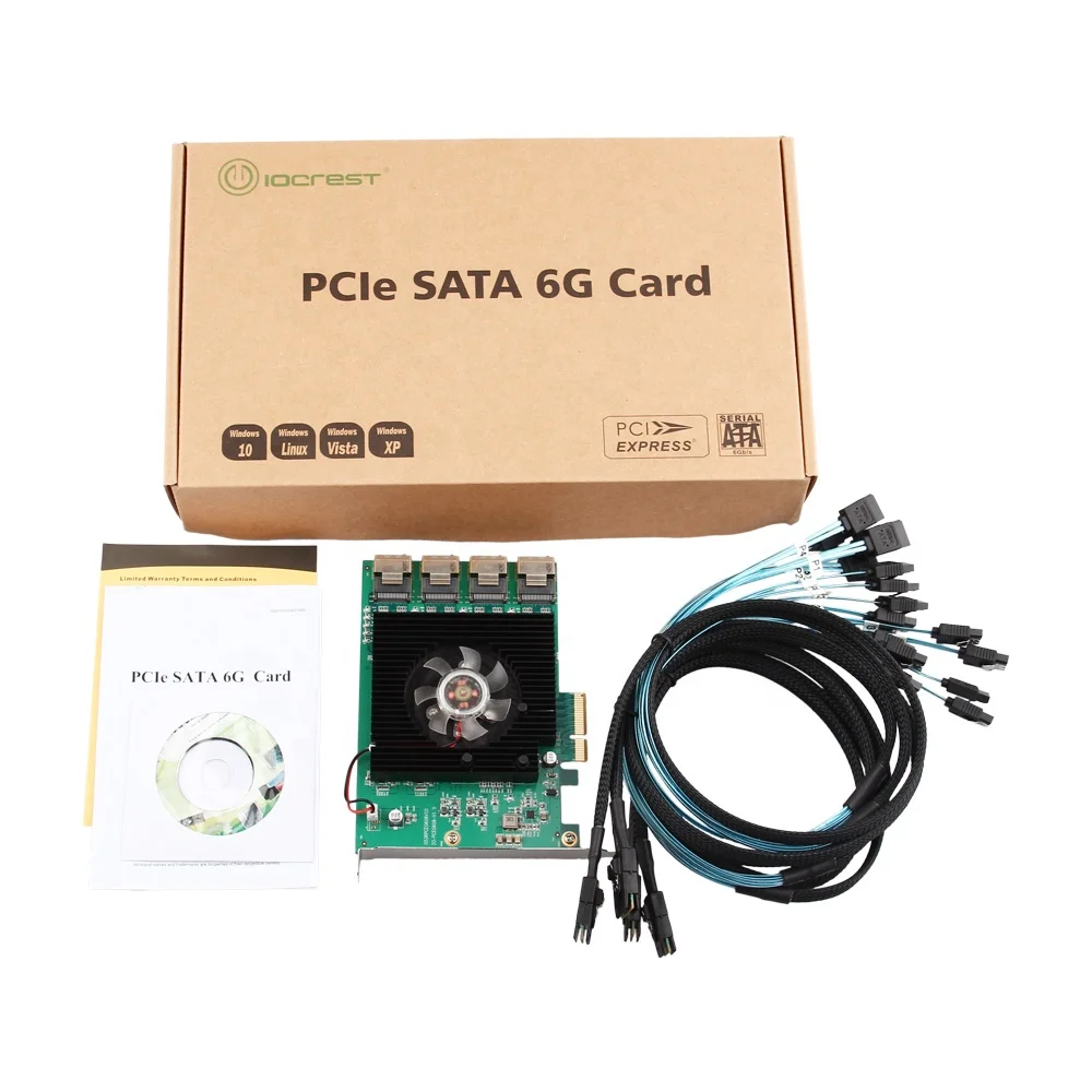  Новое обновление версии 16-портовый PCIe SATA III 6G контроллер