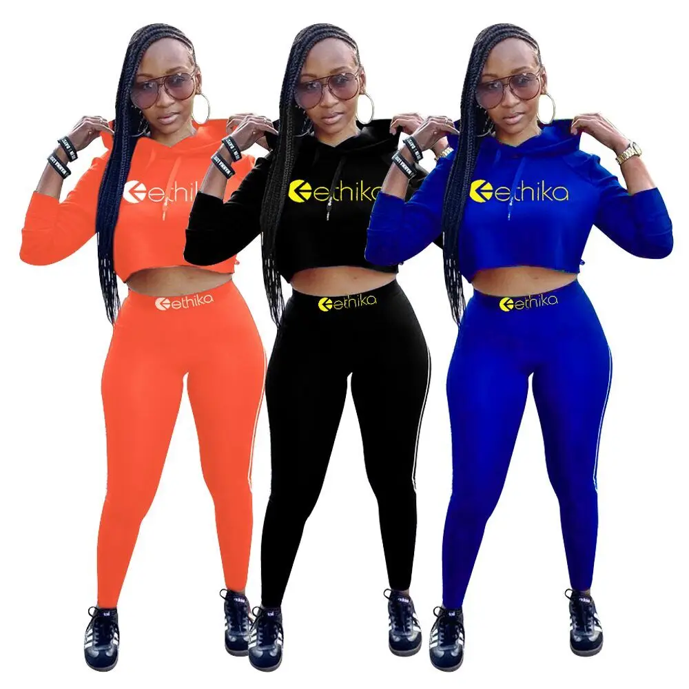 
Two Piece Set Women Tracksuit long sleeve Clothing Fall Winter Top + Pant Sweat Suit Ethika 2 Pieces Outfits Hoodies Sweatshirt 