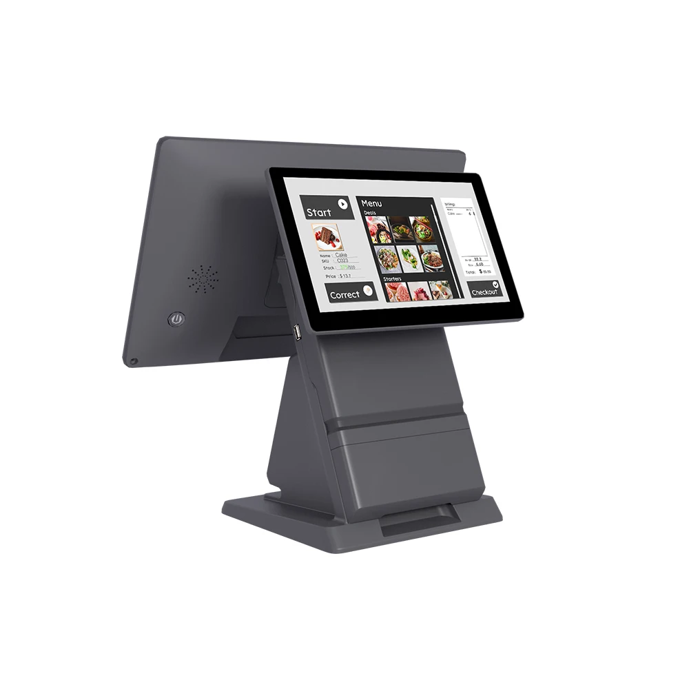 Cashier machine dual screen optional retail pos machines pos system window 10 T606
