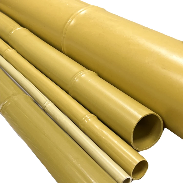 No Rot Artificial Bamboo Pipe Sticks Full Round Rods Synthetic Bamboo Fence Wholesale Synthetic Bamboo Fence