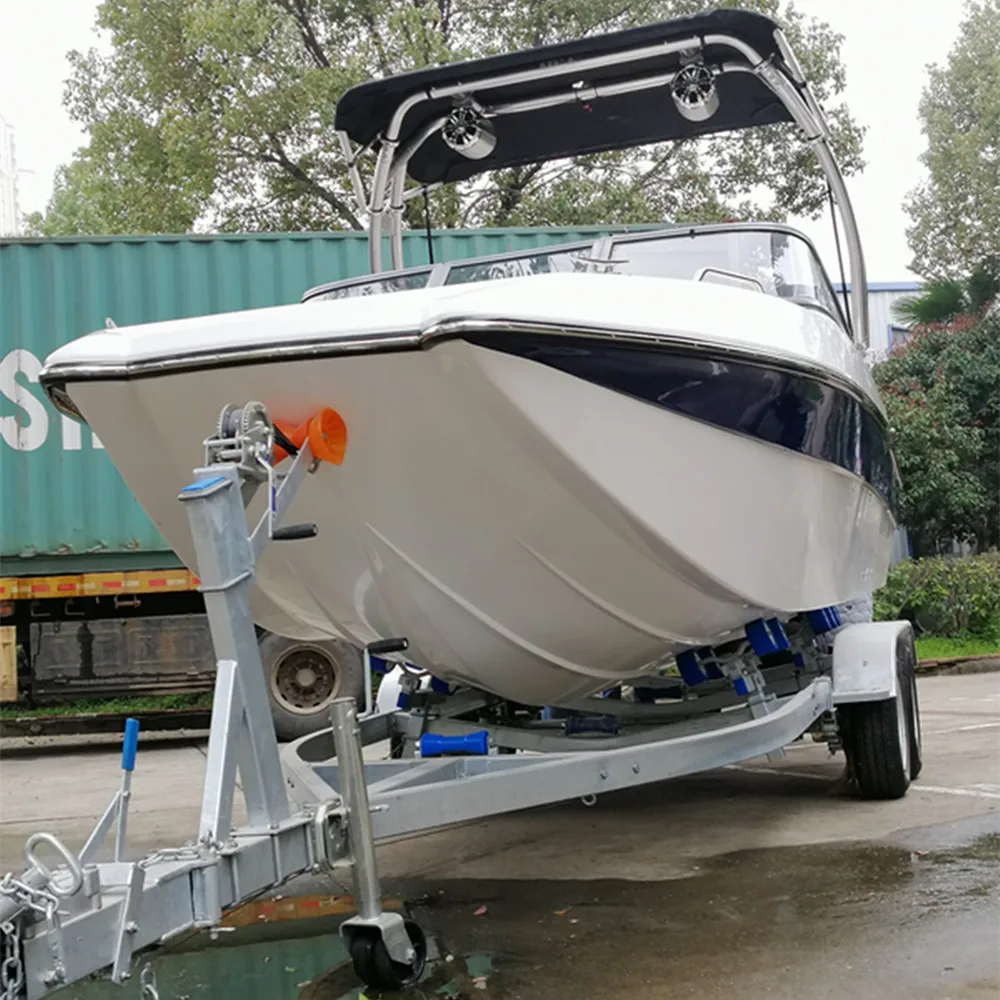 19ft high quality fiberglass speed boat yacht for 8-10 people