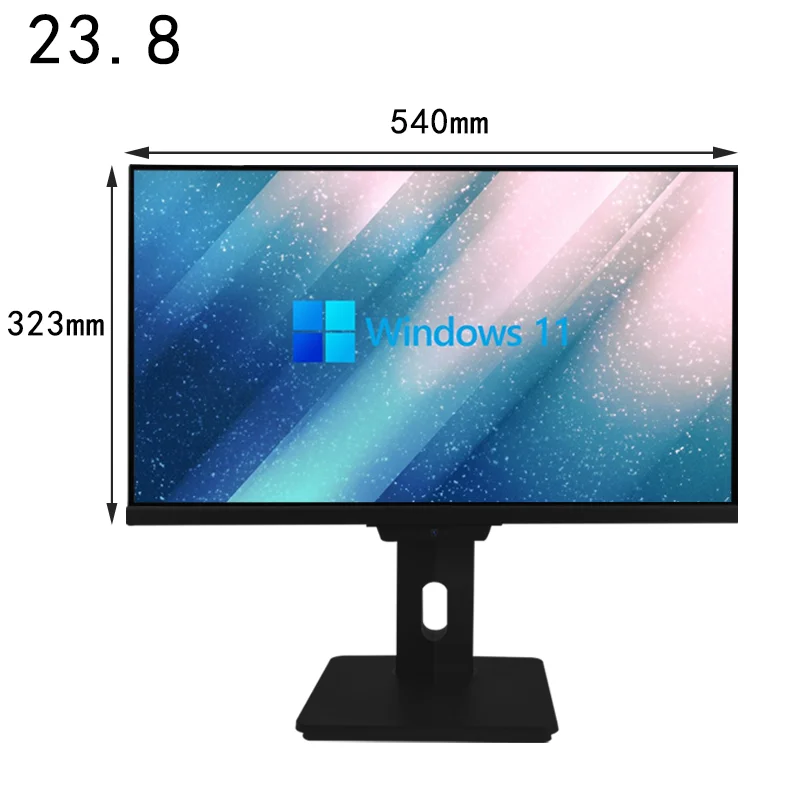 Qihui oem aio Touch All-in-One 27inch  Desktop computer pc  case  Black Android/Linux/win7/win8/win10  Webcam, USB Type-C  Home