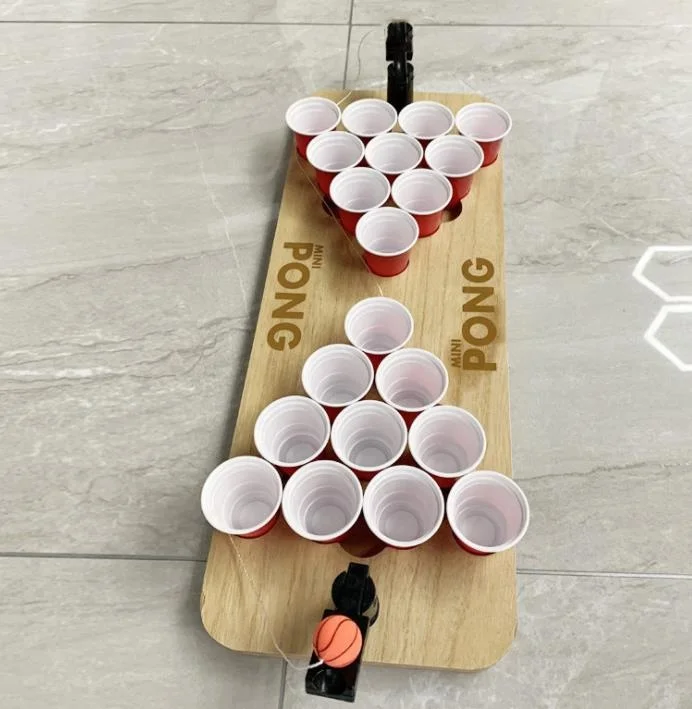 2021 Party Drinking Mini Wooden Red Cups Beer Pong Set Drinking Games
