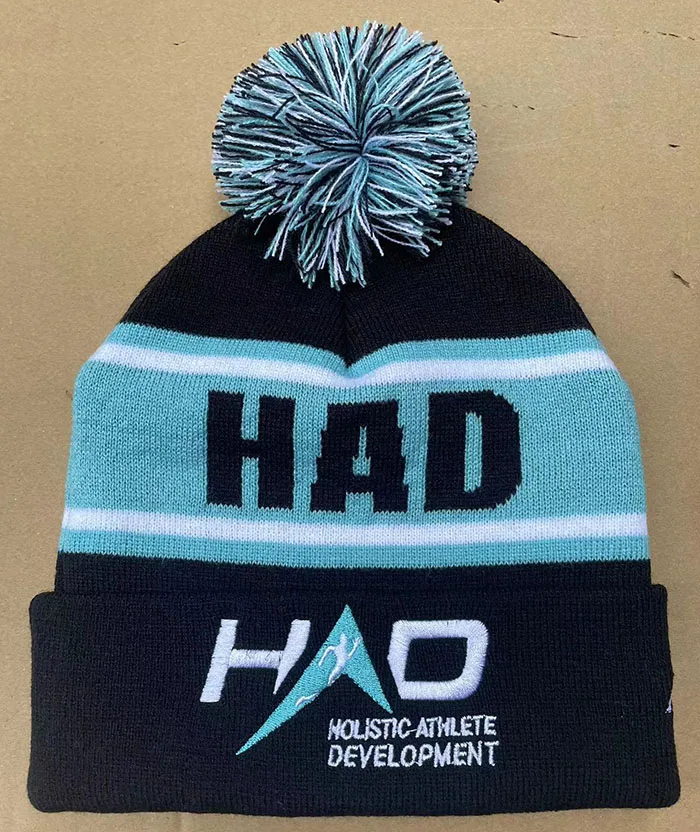 CE MOQ 25pcs 100 % acrylic AFL footy adult embroidered logo beanie woven knitted hats winter sport custom beanie hat for men