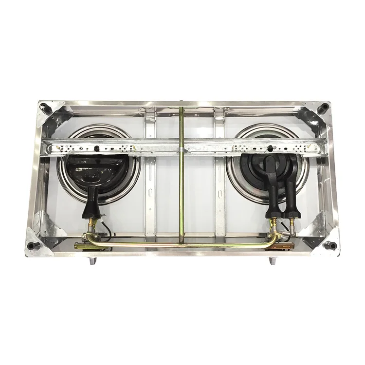 China luxury table kitchen appliances home silver 2 burner tops gas stove