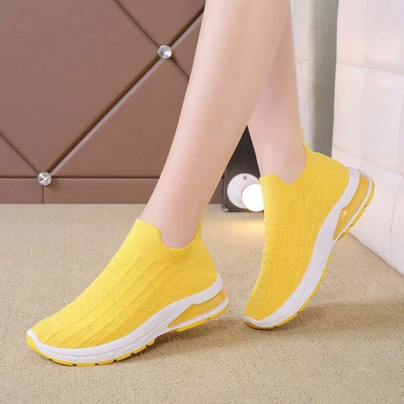 
HOT SALE Sneakers Breathable Mesh Slip-on Flat sock Shoes Women Loafers Shoes casual zapatillas mujer sports shoes 