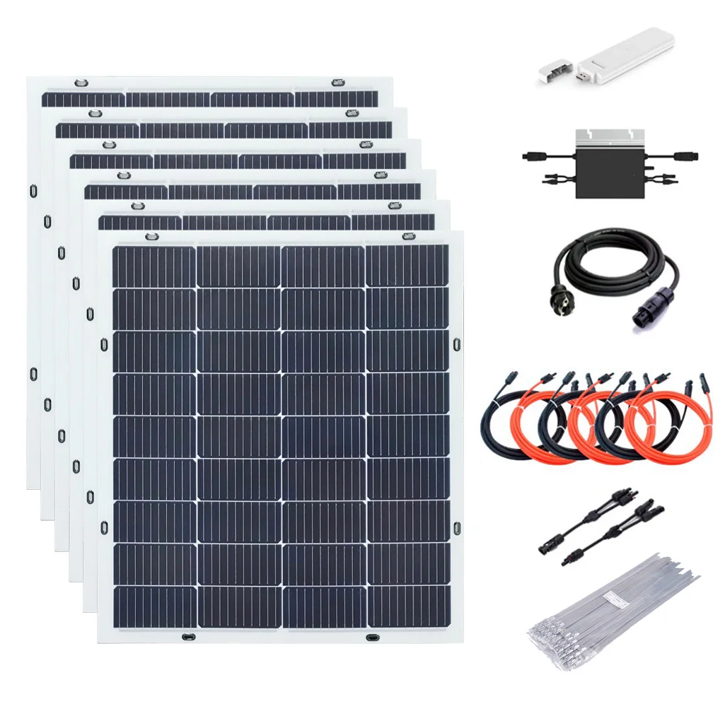EU Stock Flexible Panels Balcony Solar Balkonkraftwerk 800W 600W complete System solar eu warehouse balcony plug