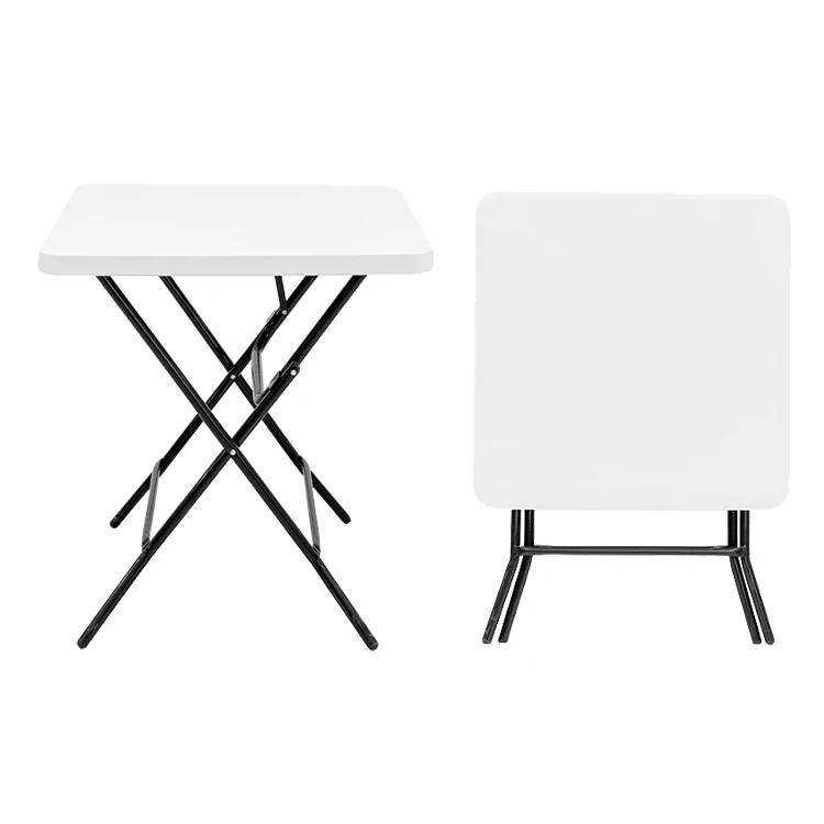 Wholesale camping plastic square folding table modern outdoor garden small foldable square table