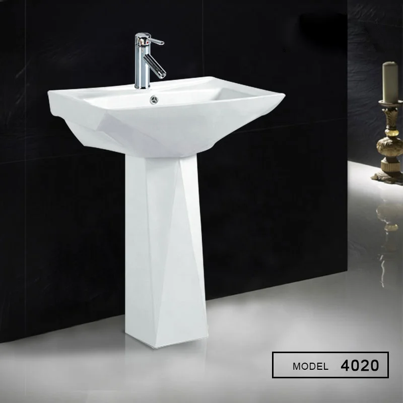 Bathroom Pedestal Sink Ceramic White Bathroom Sink Hand Wash Basin Price