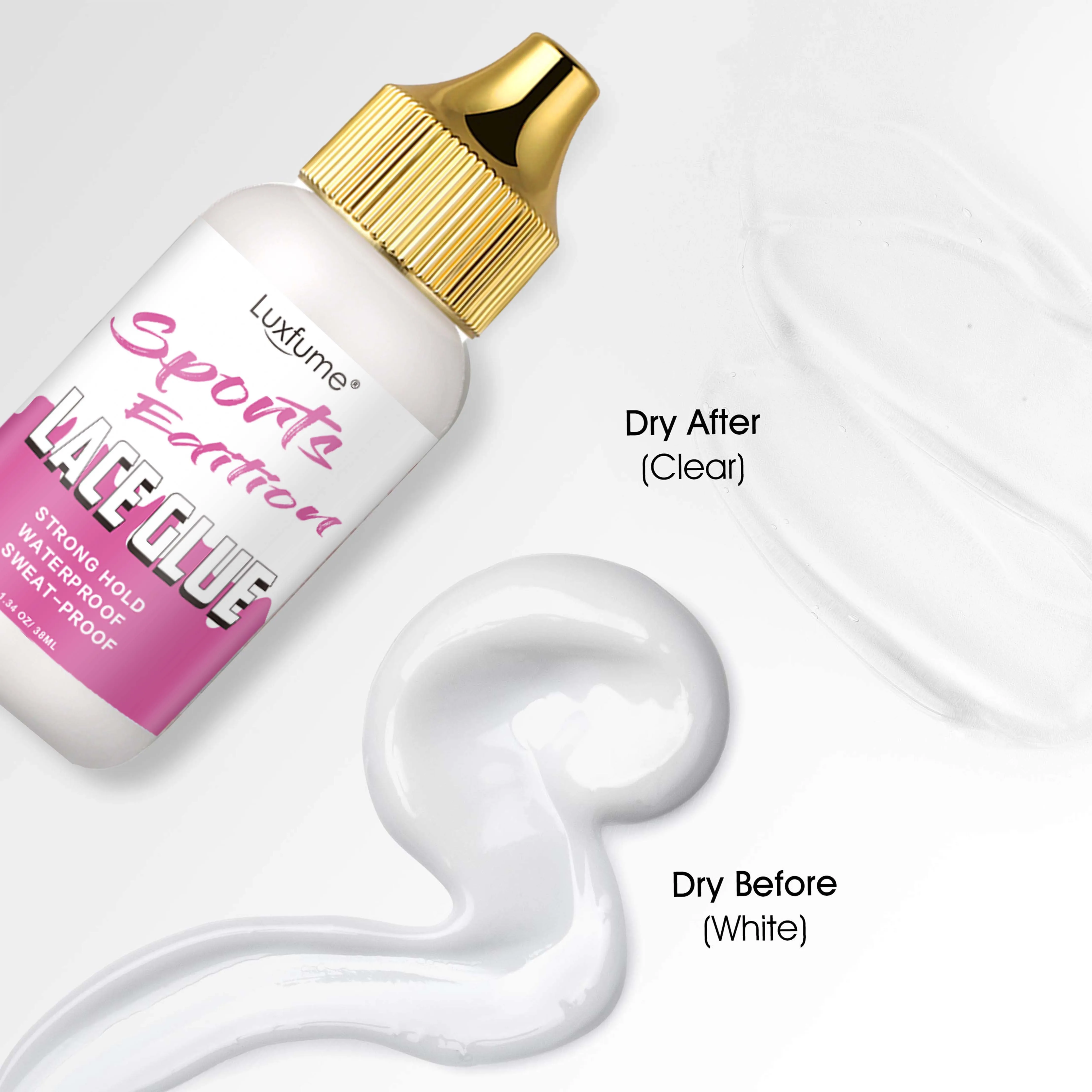 Lace Glue Waterproof Long Lasting Extreme Hold Sweat Proof Sports Lace Glue