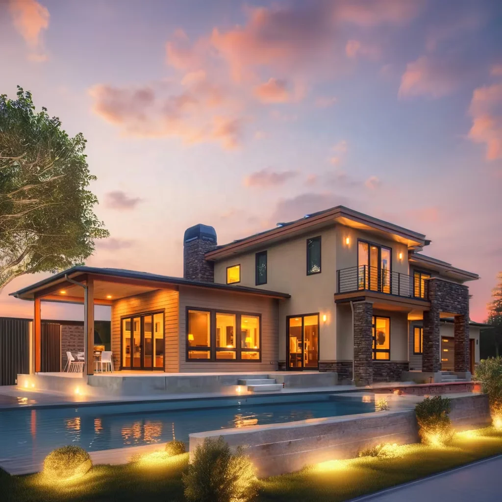 Современный американский стиль деревянный дом Вилла для спальни кухня квартира гостиная применение