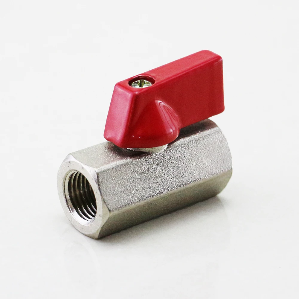 MBV-MF MBV-FF Red Color Male to Female Female to Female Handle Water Oil Gas Brass Mini Ball Valve 1/8'  1/4' 3/8'  1/2'