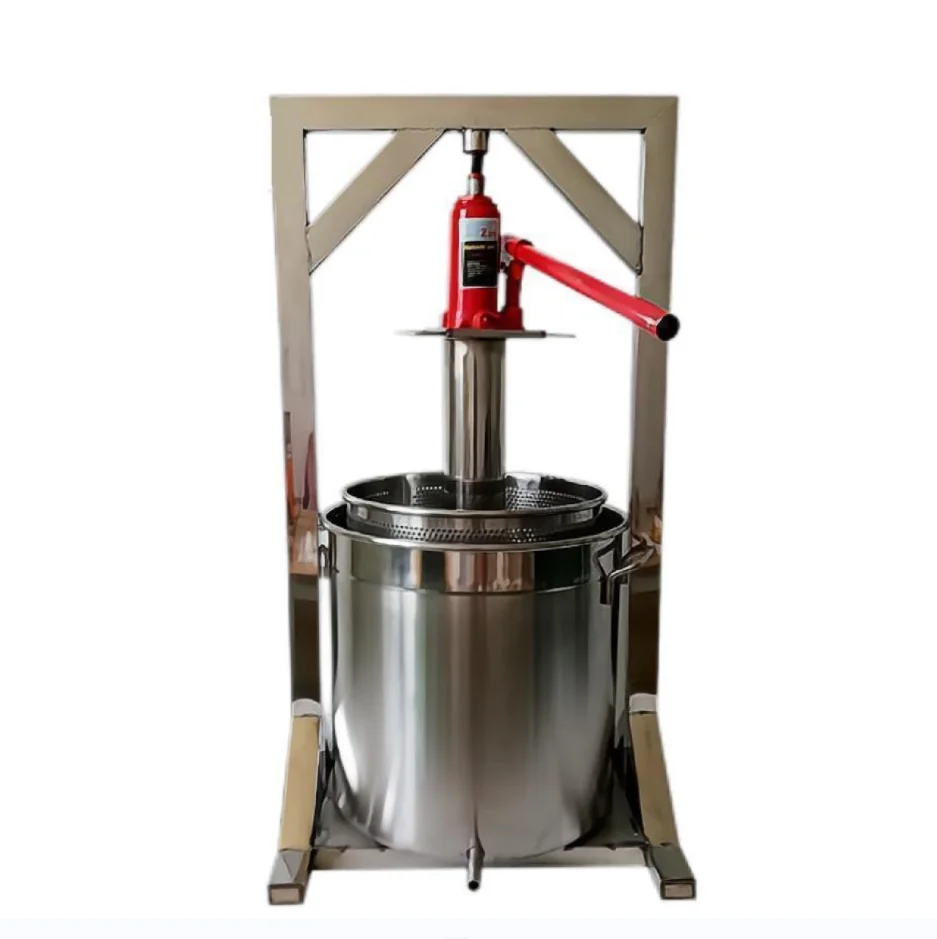 Commercial 36L manual hydraulic jack honey press machine fruits and vegetables press squeezer stainless steel hand grape juicer