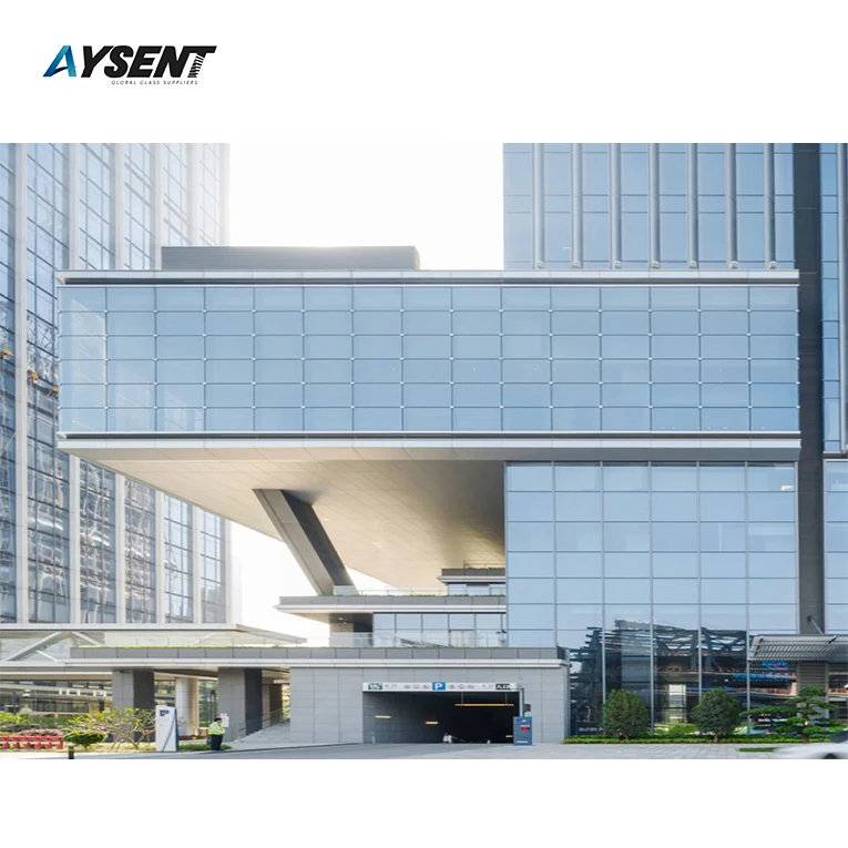 High Quality Deep Blue Ford Blue Lake Tinted Reflective Float Glass for Building Hotel Curtain Walls