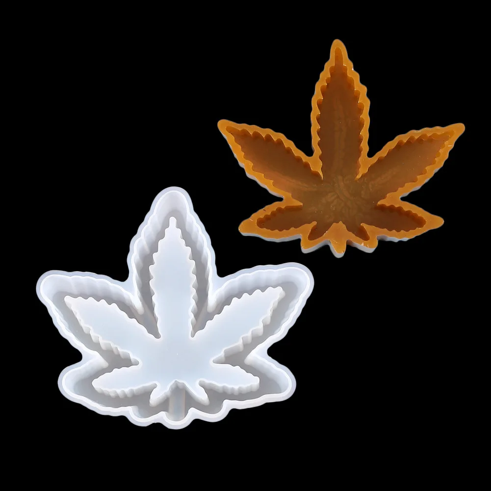 
Amazon Hot Home Decoration Jewelry Storage Leaf Shaped Ashtray Silicone Mold Crystal Hand Made Ashtray Resin Craft Silicone 